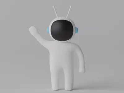 Cartoon Astronaut 3D model
