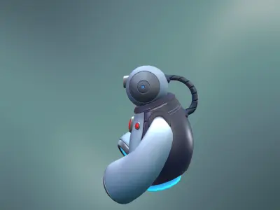 Sci-fi Robot stylized style Low-poly 3D model