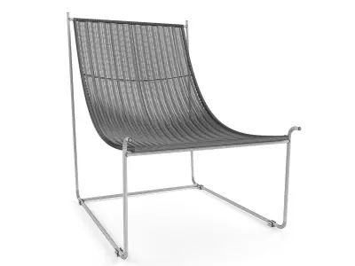 chair arm rattan 3D model