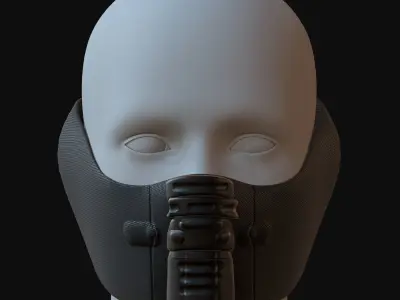 Gas mask helmet 3d model scifi Low-poly  Low-poly 3D model 163