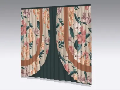 Curtain Low-poly 3D model 82