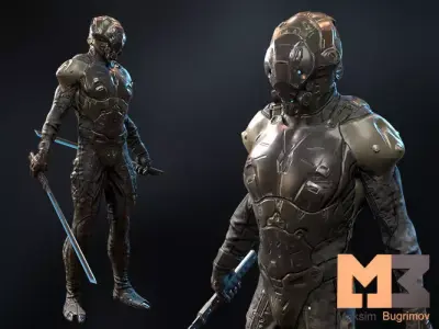Sci Fi Character 01 Shadow Low-poly 3D model