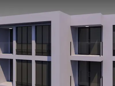 Apartment Building 003 3D model