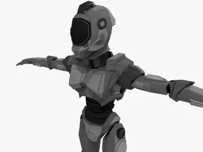 Android Robot Low-poly Low-poly 3D model