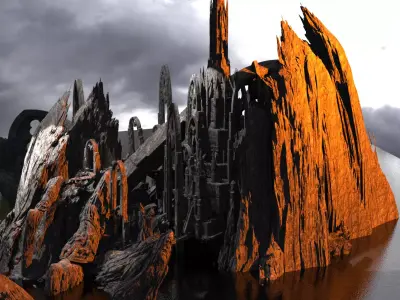 Gorgoroth Temple Fortress range 3 3D model