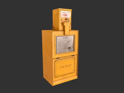 Newspaper Box Low-poly 3D model