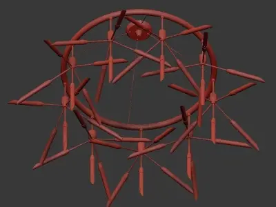 Spur Ring Chandelier 3D model