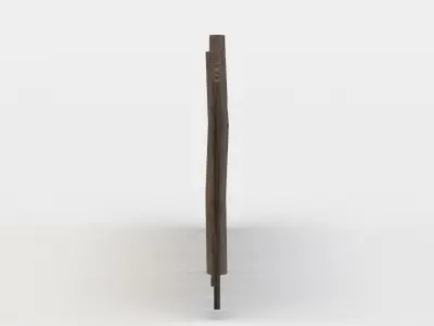 Fence segment Low-poly 3D model