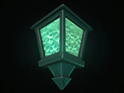 Stylized lamp 3D model