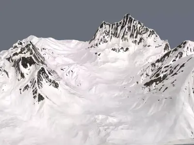 Snow Valley Low-poly 3D model