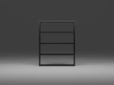 Scene Black Cabinet Free 3D model