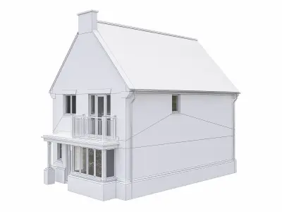 Neighborhood Houses P25 Low-poly 3D model