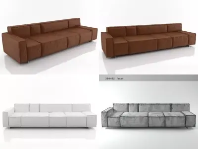 Boxplay four different sofas 3D model
