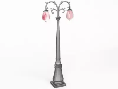 Retro Street Lamp 3D model