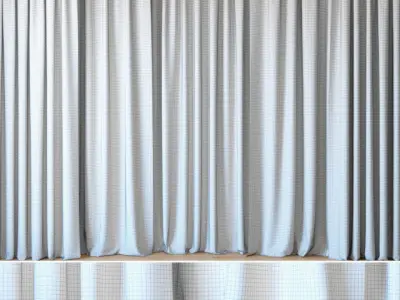 Curtains 85 Curtains with Tulle ROHI Dante 3D model