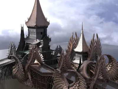 Asian Themed emperor pack 3D model