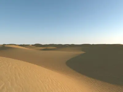 Desert Sand Dunes 5 3D model