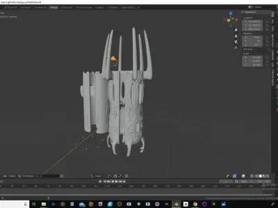 3D Printable Light sabre dark side hilt 3D print model