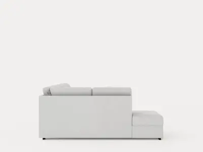 Crazy U Sofa Xl Divan Right Light Gray Low-poly 3D model