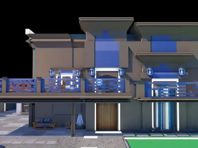 Modern 3d exterior house model 3D model