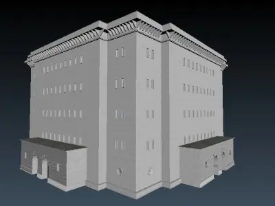 Reichsbahn Berlin Bunker Free low-poly 3D model