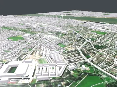 Cityscape Liverpool United Kingdom 3D model