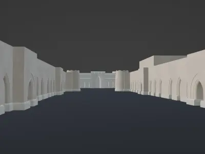 Map of Mascat National Museum of Oman Side Low-poly 3D model