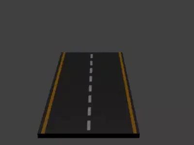 une route 3D model