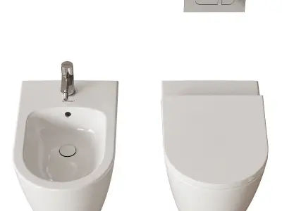 Duravit Bento Starck Box Wall-Hung WC 3D model