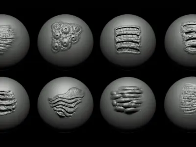 Zbrush and Blender Alien VDM Brush 3D model