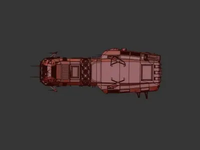 spacecraft Low-poly 3D model buy