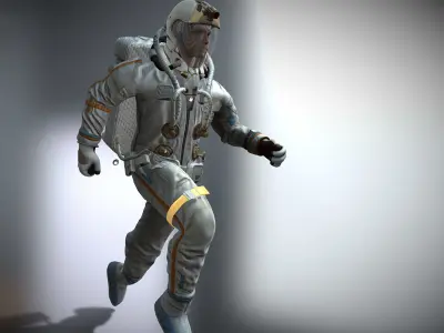 3DRT - Astronaut animated  Low-poly 3D model
