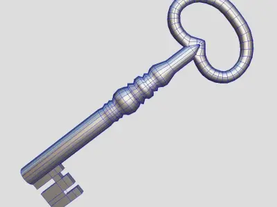 Key 5 Low-poly 3D model