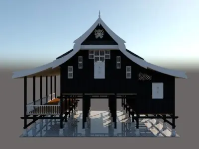 RUMAH TRADISIONAL MELAYU TERENGGANU DARUL IMAN Free 3D print model