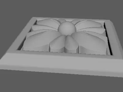 rosette flower 3D model 10