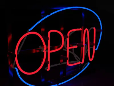 Neon Open Sign 3D model