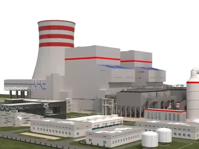 Power plant detailed  3D model