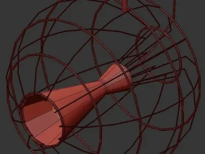 LATITUDE ball hanging from wire 3D model