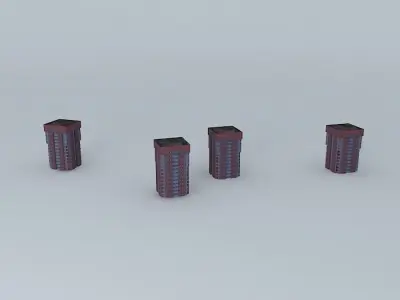 Luksio street highrisers Free 3D model