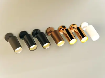 wall light 7materials set 10  Low-poly 3D model