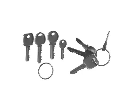 Set Of New Keys 3D model