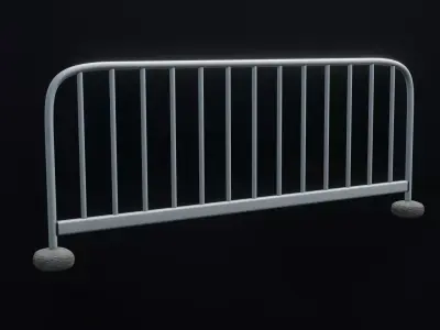 Railing barricade Free 3D model