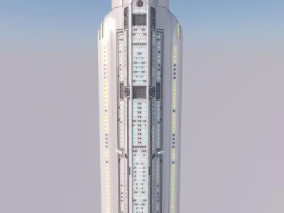 futuristic skyscraper 3D model order