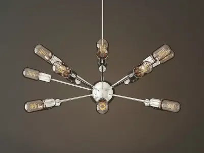 Sputnik Elliptical Filament Chandelier 3D model