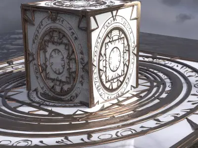 Observatory Baroque Floor With Cube 3D model