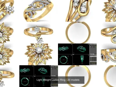 Light Weight Ring 3D Model Pack