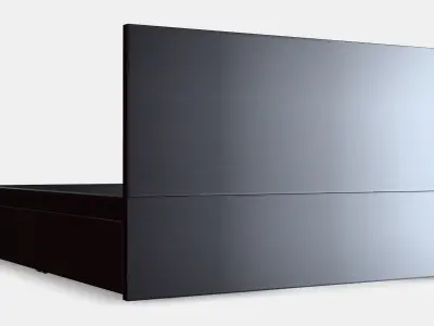 MALM Bed frame high w 2 storage boxes 15 3D model