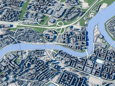 Karlstad City Sweden 3D model