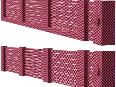 045 Modern Fence 03 3D model