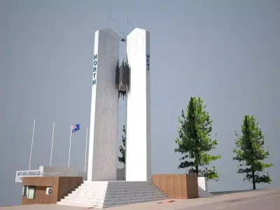 Point Danger Lighthouse Low-poly 3D model
